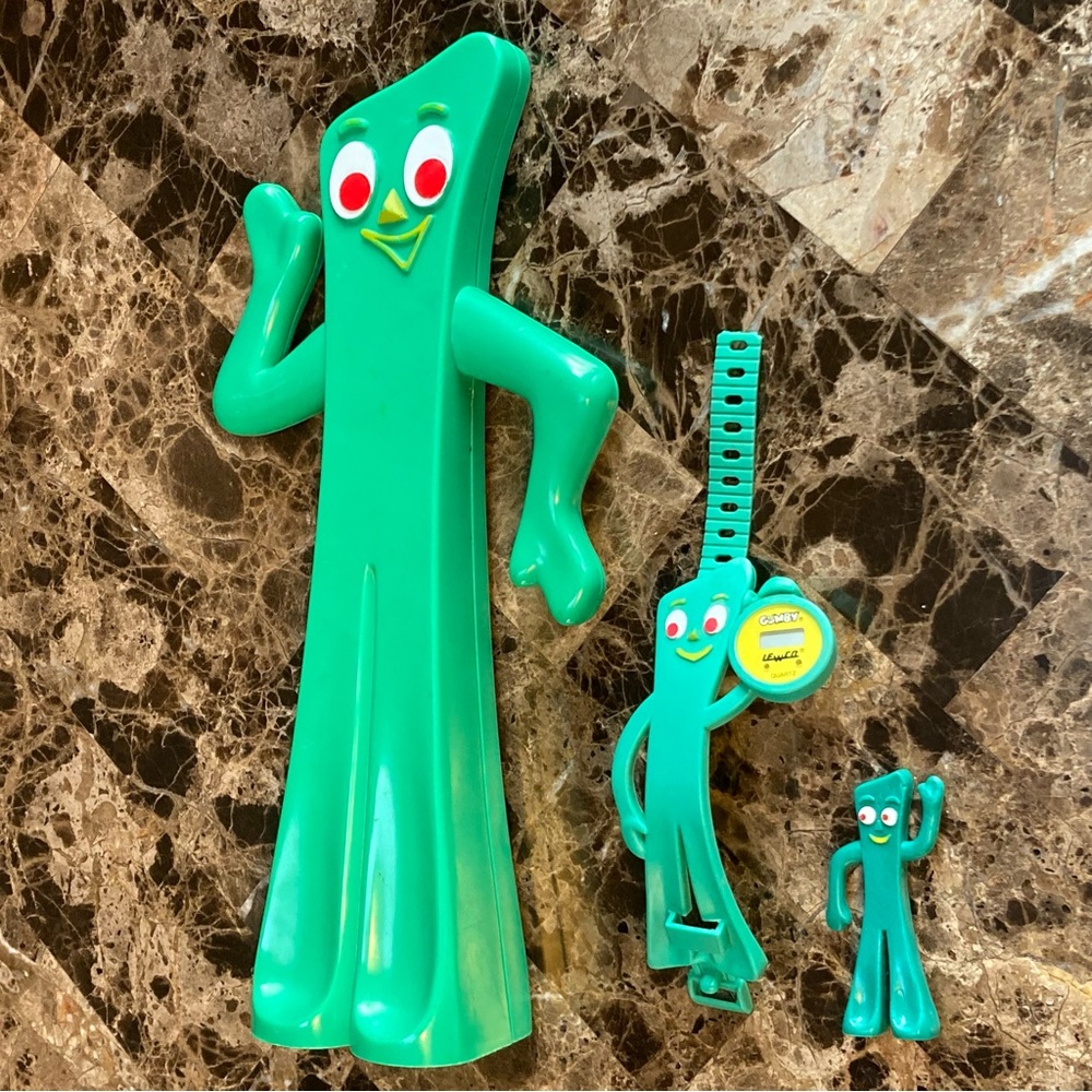 1980s Gumby Radio, Watch and Figure
